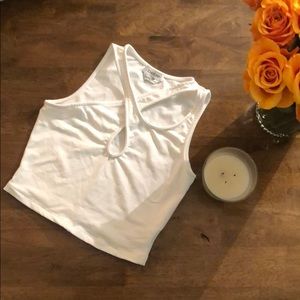 BEBE White Crop Top